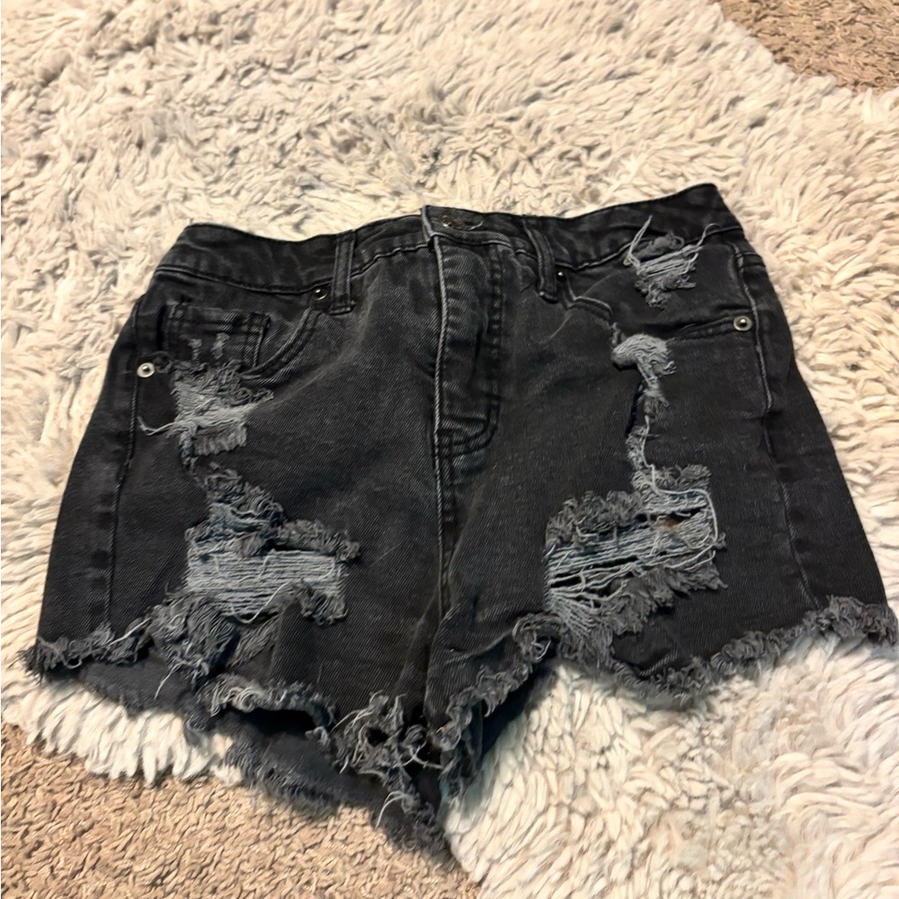 Wild Fable Black Distressed Jean Shorts
